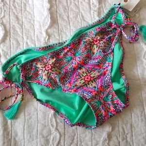 S&S Hipster Neon Paisley Tie Bikini Bottom XL NWT